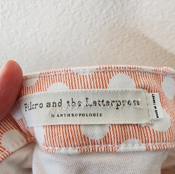 Anthropologie Pilcro Polka Dot Raw Hem Jeans 29P - Picture 5 of 6